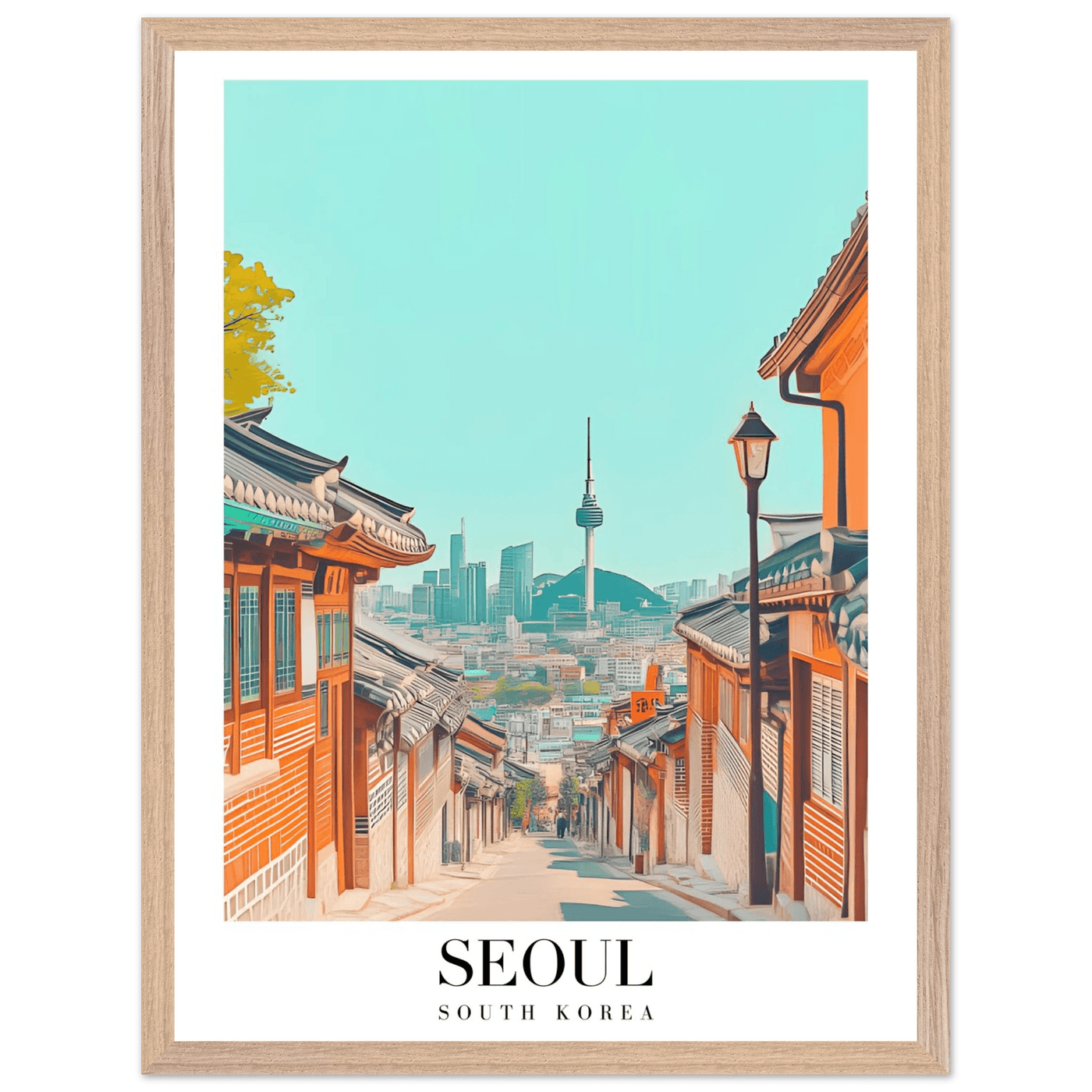 Seoul South Korea Framed Poster – Modern Cityscape & Traditional Charm Wall Art - Vibrantwalls