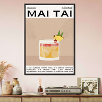 Mai Tai Cocktail Tropical Poster Wall Art - Vibrantwalls