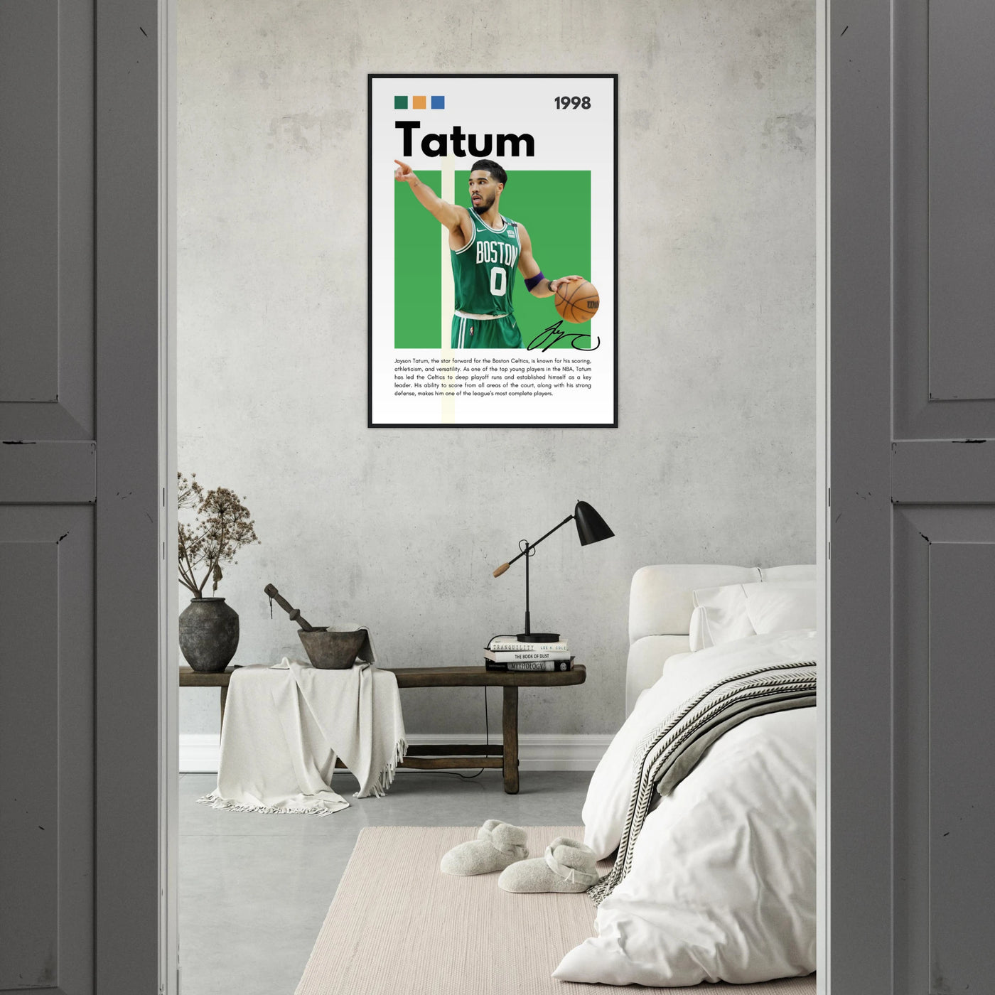 Jayson Tatum Boston Celtics Star Framed Poster Vibrantwalls