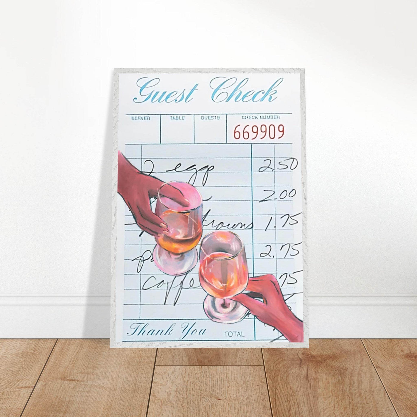 Retro Bar Tab Drink - Vibrantwalls