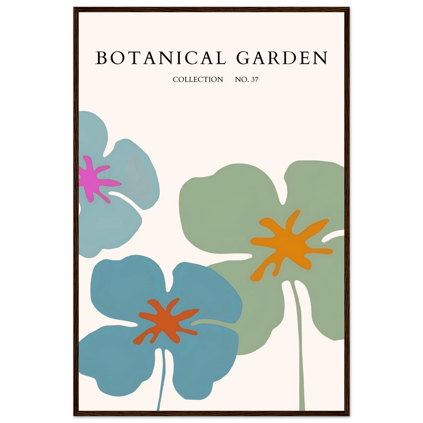 Abstract Botanical Garden Framed Posters – Vibrant Floral Art Prints in Your Choice of Frame & Size | Ready-to-Hang - Vibrantwalls