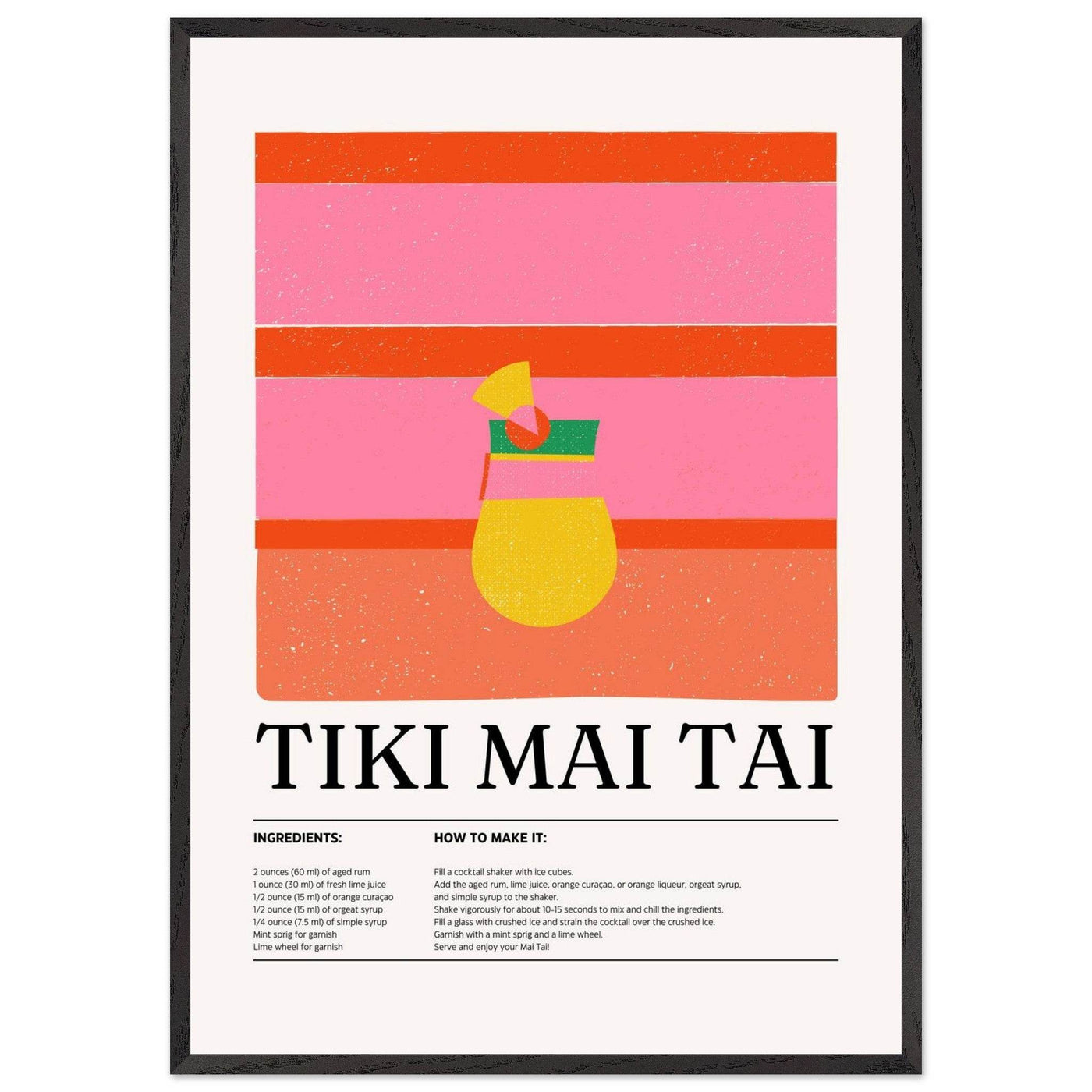 Vibrant Tiki Mai Tai Cocktail Recipe - Vibrantwalls