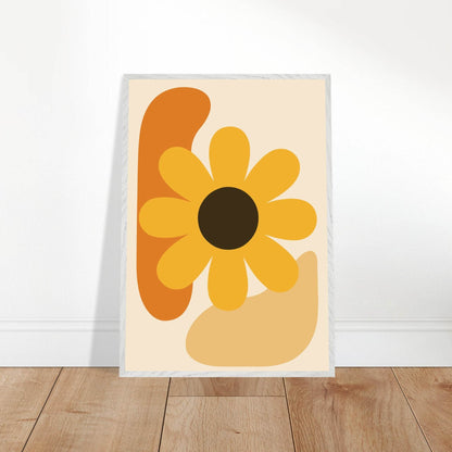 Daisy Bloom Floral Abstract Botanical Wall Art - Vibrantwalls