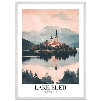Lake Bled Slovenia Framed Poster – Serene Lakeside Wall Art with Wooden Frame - Vibrantwalls
