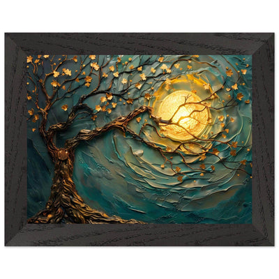 Teal Gold Tree of Life Pendant - Elegance in Nature's Design - Vibrantwalls