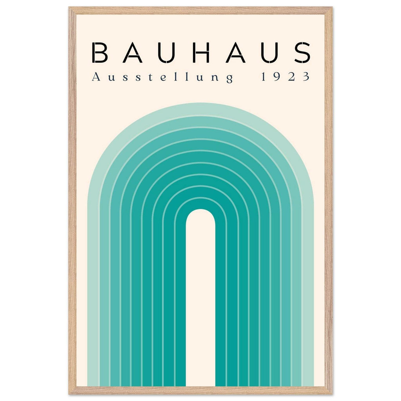 Bauhaus Ausstellung 1923 Teal & Cream - Vibrantwalls