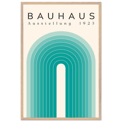 Bauhaus Ausstellung 1923 Teal & Cream - Vibrantwalls