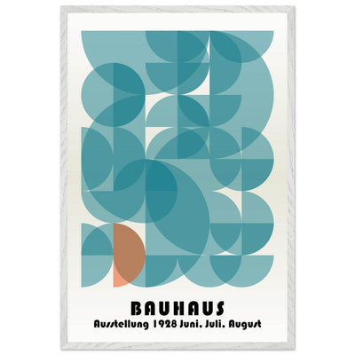 Bauhaus Geometric Art Decor in Teal & Orange – Stylish Modern Decor for Trendy Spaces - Vibrantwalls