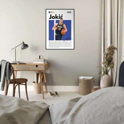 Nikola Jokic Joker Nuggets Minimalist Art Print Vibrantwalls