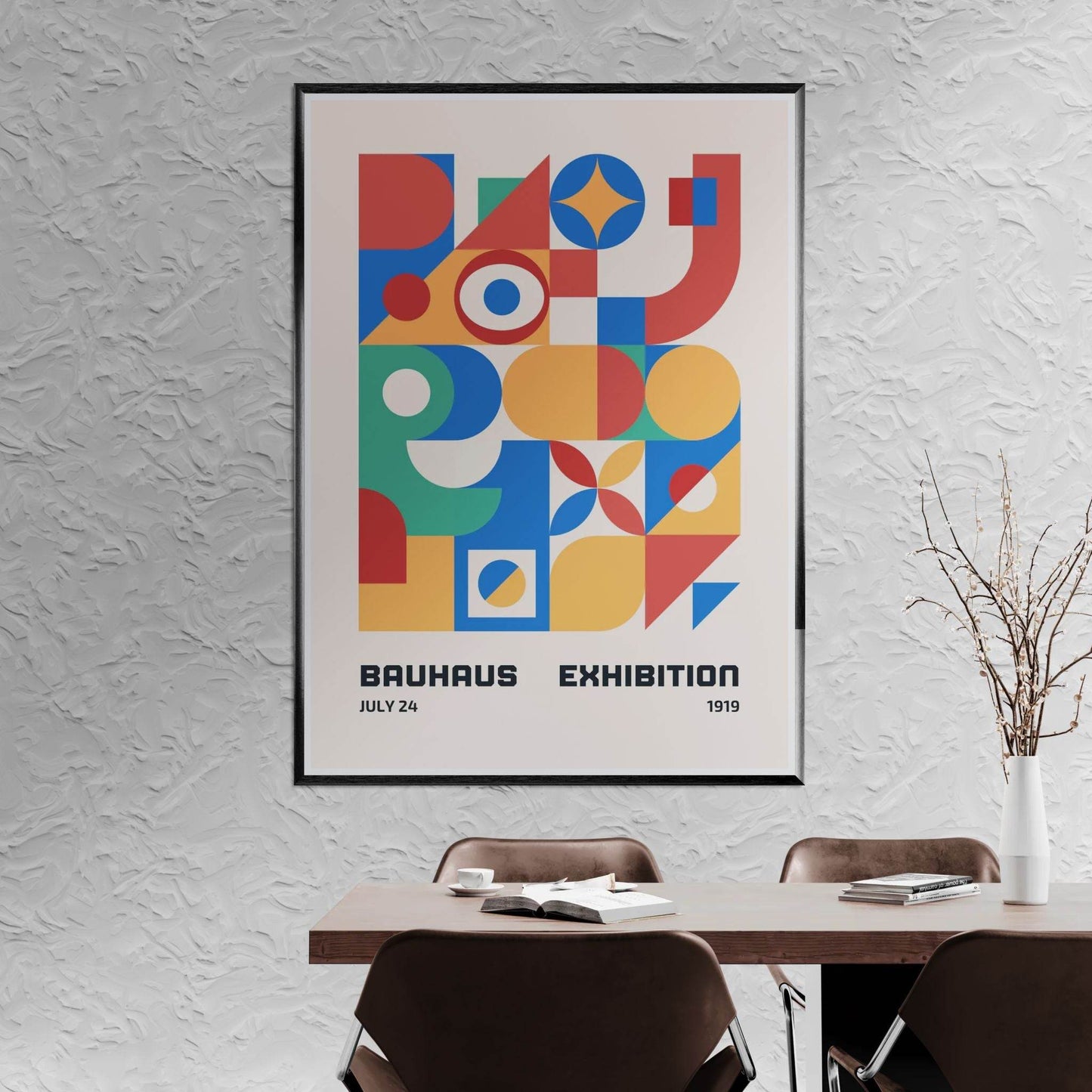 Bauhaus Exhibition 1919 Vibrant Geometric Movement Design Wall Art - Vibrantwalls