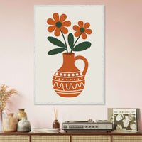 Abstract Floral Vase Art - Vibrantwalls