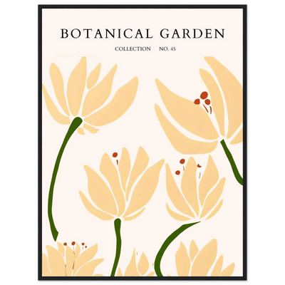 Botanical Garden Framed Art Print – Minimalist Floral Design & Nature-Inspired Posters | Ready-to-Hang - Vibrantwalls