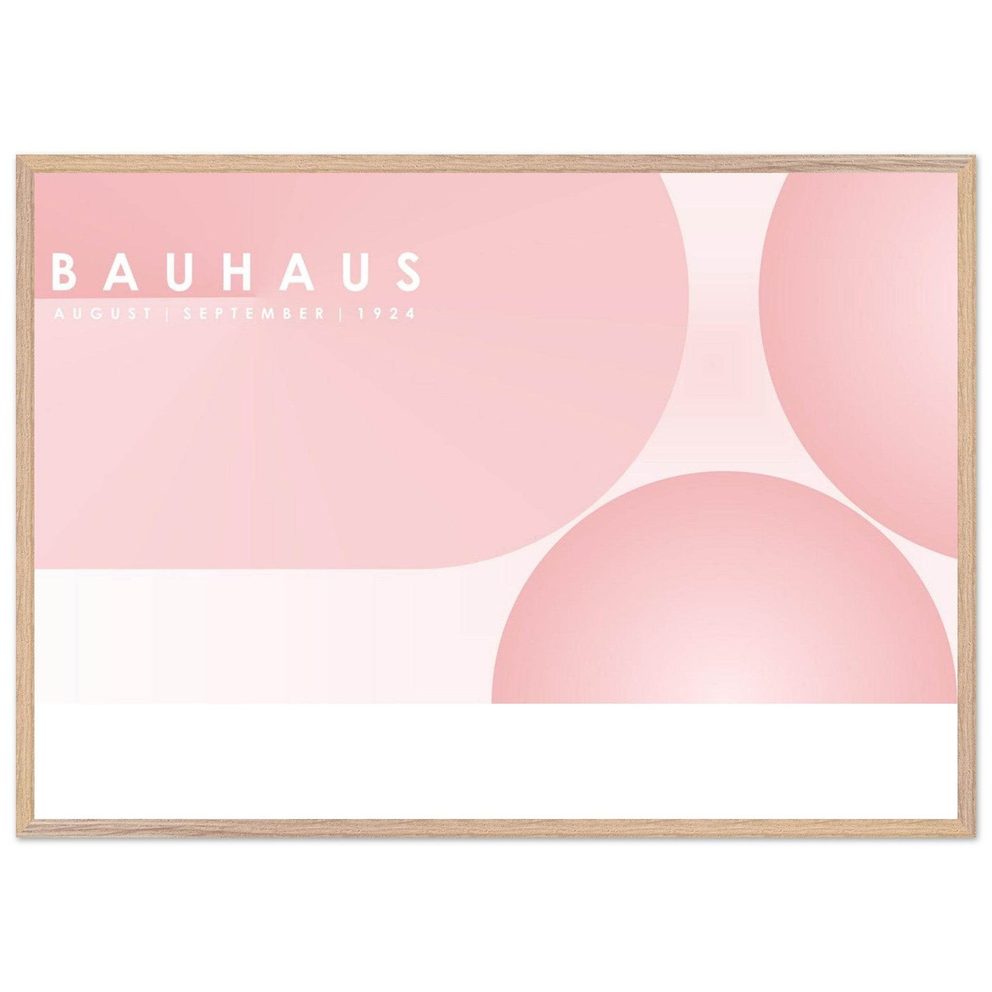 Bauhaus-Style Soft Pink Geometric - Vibrantwalls
