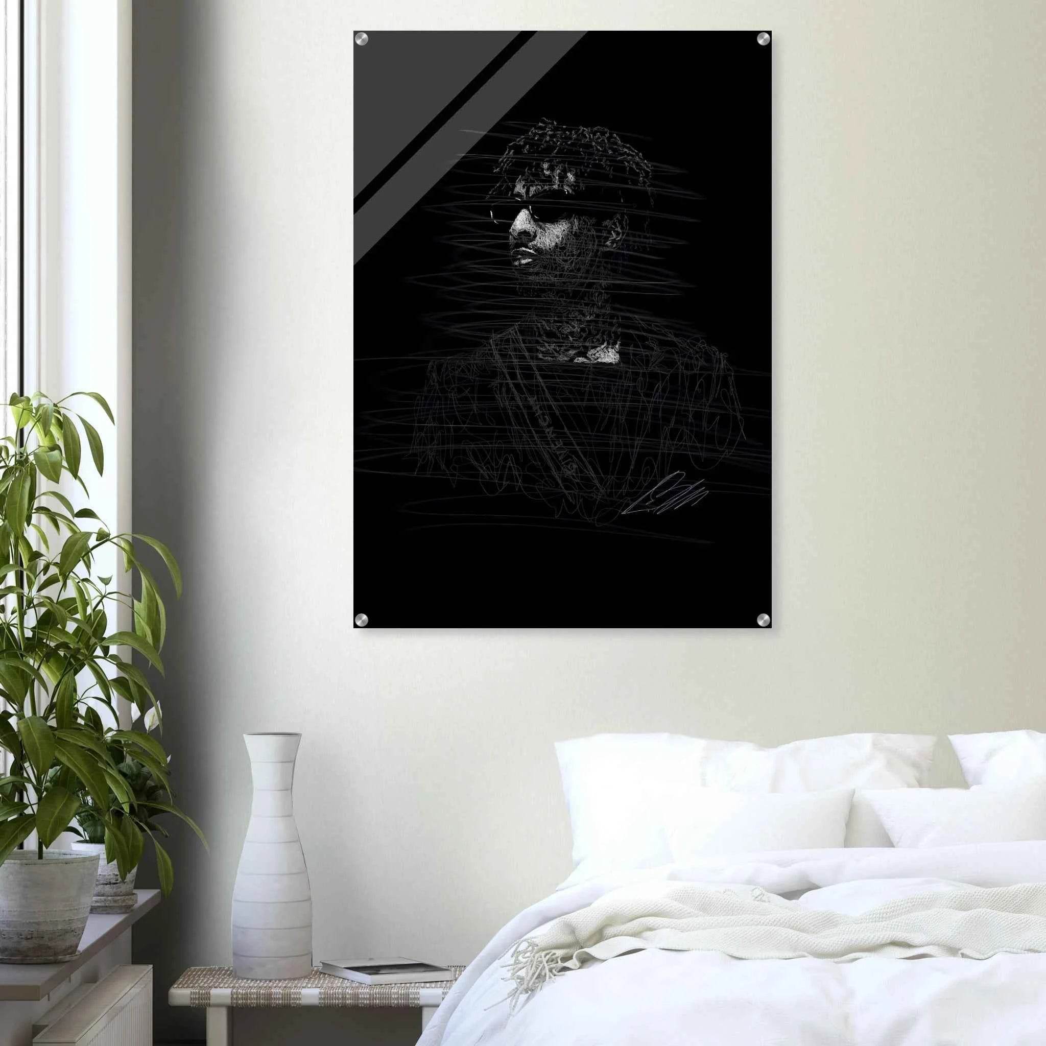 The Rapper Scribble Art Acrylic Print – Abstract, Dynamic, Modern Wall Decor in Various Sizes - Vibrantwalls