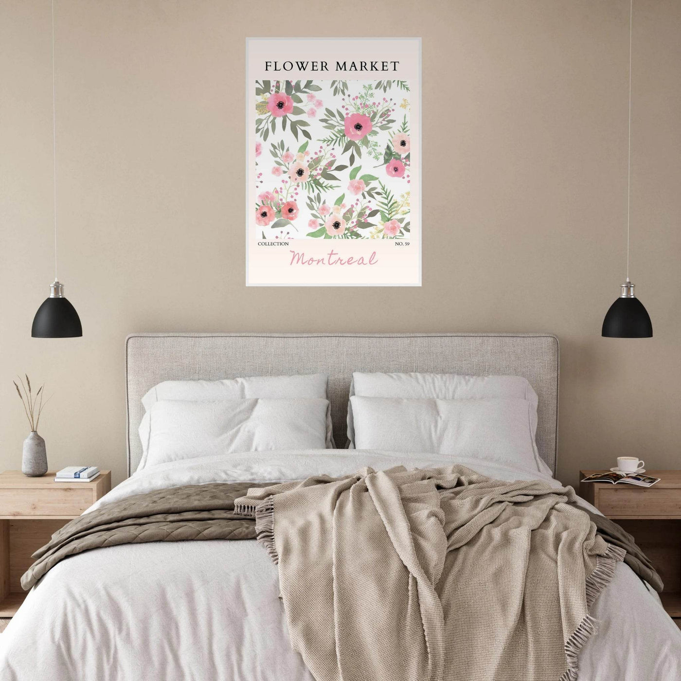Flower Market Collection: Montreal – Whimsical Floral Art Prints | Ready-to-Hang Framed Posters - Vibrantwalls