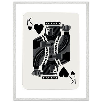King of Spades Modern Minimalist Poker Card Art - Mounted Framed Poster, Eco-Friendly Wood Frame in Your Choice of Style - Vibrantwalls