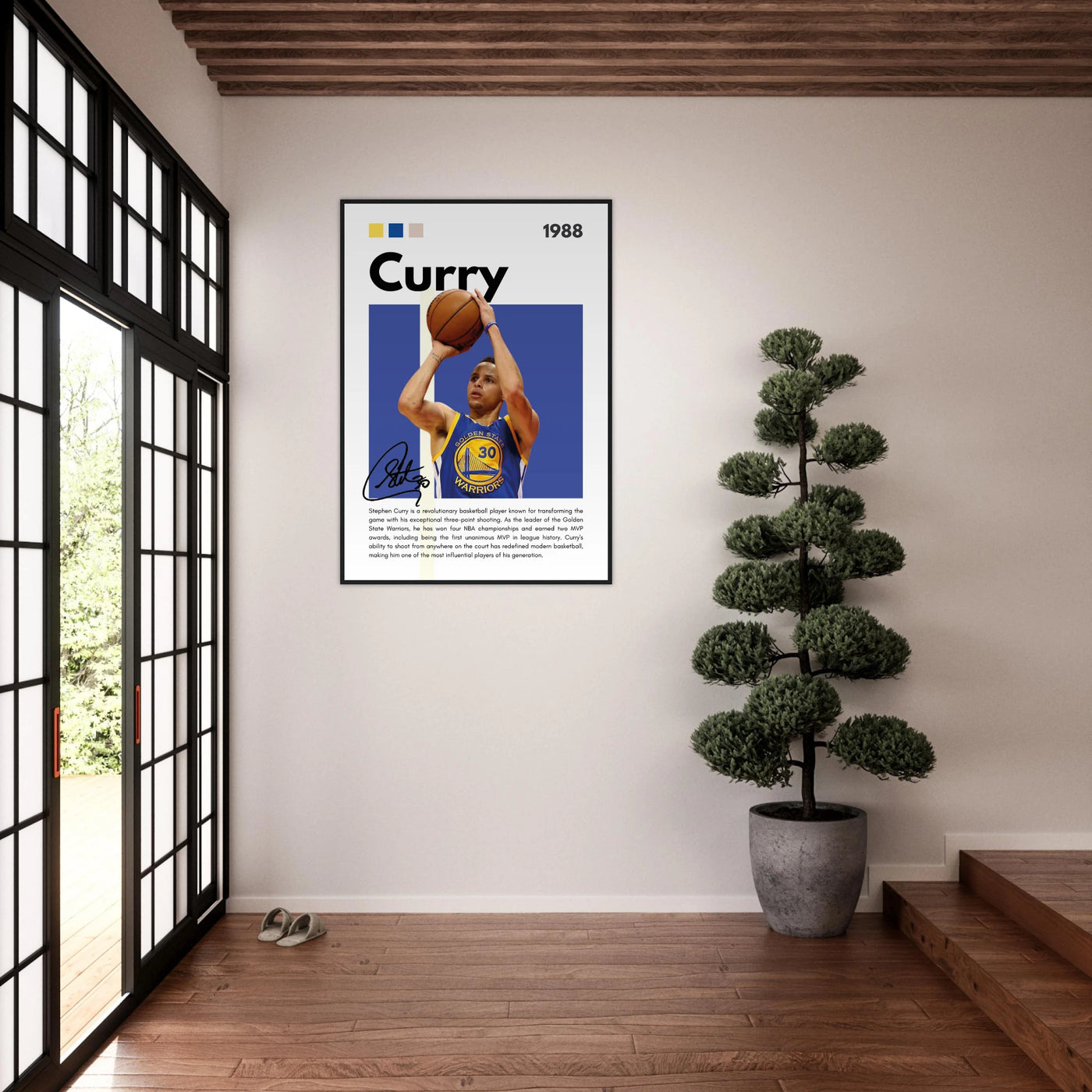 Stephen Curry Golden State Warriors Vintage Art Vibrantwalls