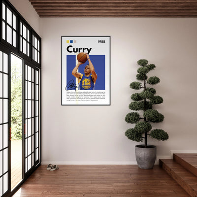 Stephen Curry Golden State Warriors Vintage Art Vibrantwalls