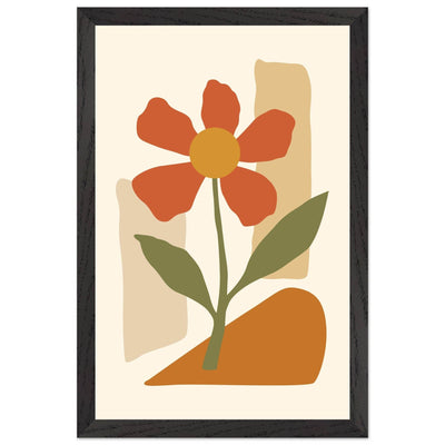 Abstract Floral Bloom Pink Minimalist Design - Vibrantwalls