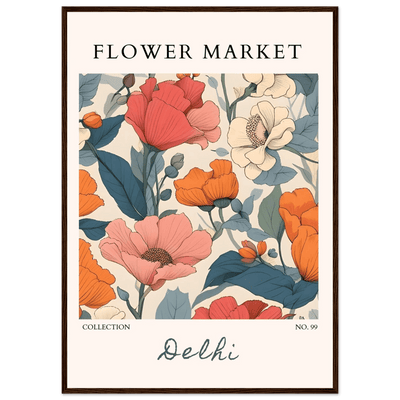 Flower Market Delhi Framed Art Print – Vibrant Botanical & Nature Posters | Ready-to-Hang in Multiple Sizes - Vibrantwalls