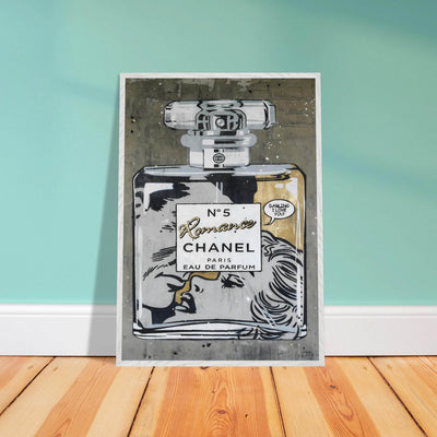 Chanel No. 5 Pop Art Print: Iconic Perfume Art with a Comic Twist, Framed in Your Choice of Style - Vibrantwalls