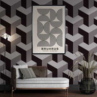Bauhaus 1923 Navy Beige Wall Art - Vibrantwalls