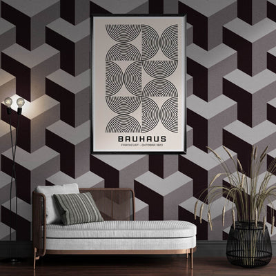 Bauhaus 1923 Navy & Beige - Vibrantwalls