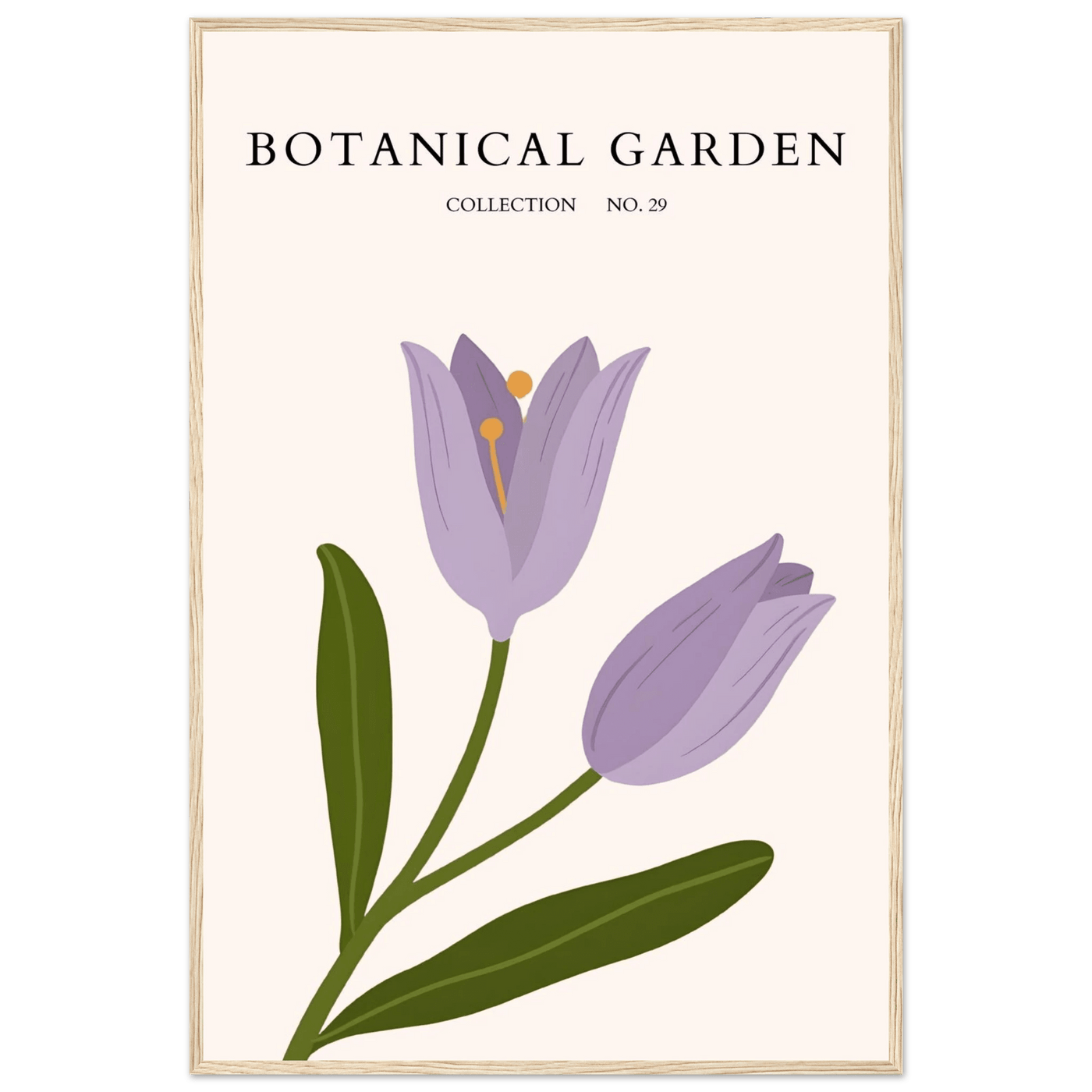 Botanical Garden Lavender Bloom Minimalist Framed Art - Vibrantwalls