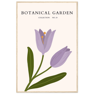 Botanical Garden Lavender Bloom Minimalist Framed Art - Vibrantwalls