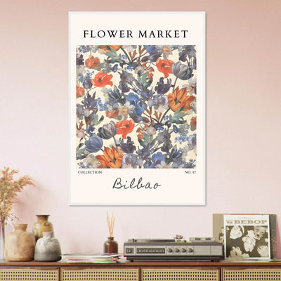 Flower Market Bilbao Print – Elegant Floral Framed Poster | Vibrant Nature & Botanical Art, Ready-to-Hang - Vibrantwalls