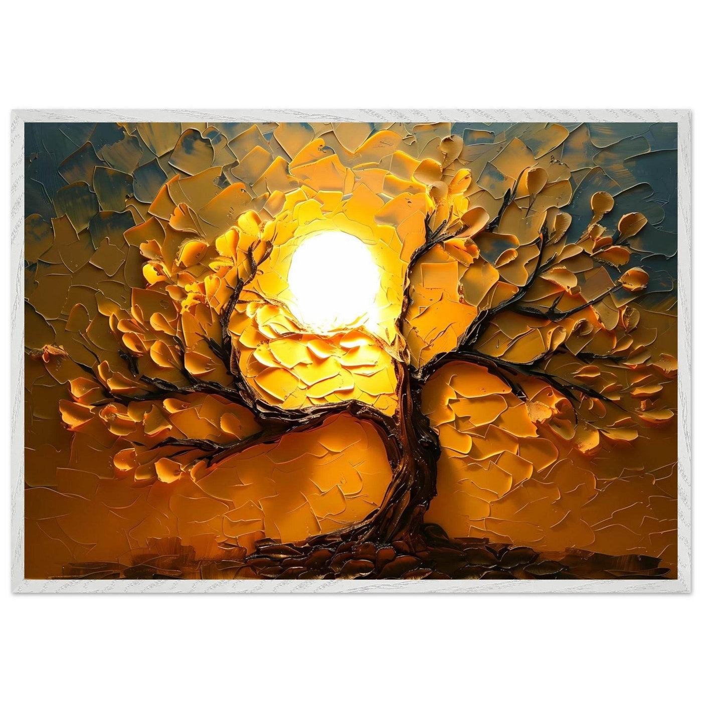 Textured Golden Tree of Life - Vibrantwalls