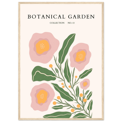 Botanical Garden Collection Framed Poster - Abstract Floral Art Prints in Soft Pinks & Greens | Ready-to-Hang - Vibrantwalls