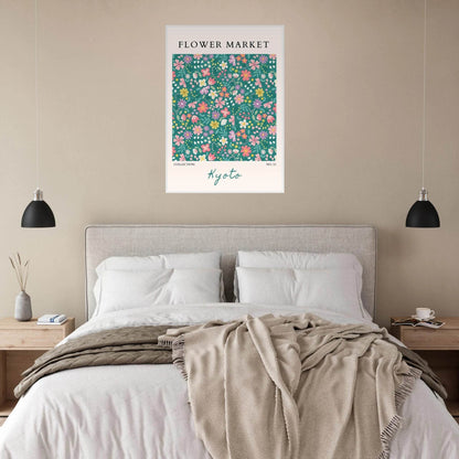 Kyoto Flower Market Whimsical Spring Floral Ready-to-Hang - Wall Art - Vibrantwalls