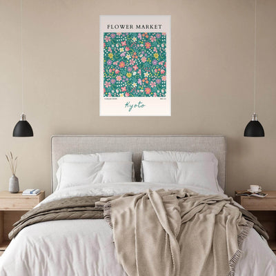 Kyoto Flower Market Framed Poster – Whimsical Floral Art Print for a Touch of Spring | Ready-to-Hang Decor - Vibrantwalls