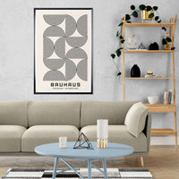 Bauhaus Black Beige Poster Wall Art - Vibrantwalls