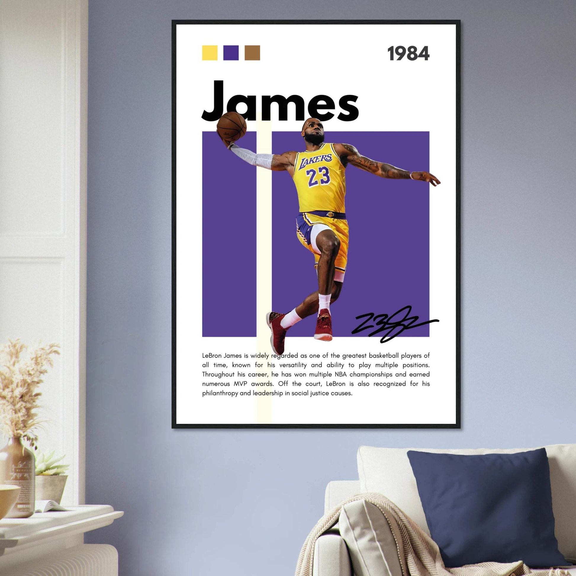 LeBron James Lakers Championship NBA Basketball Legends Wall Art - Vibrantwalls