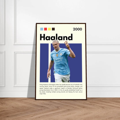 Erling Haaland Manchester City Framed Football Poster Vibrantwalls