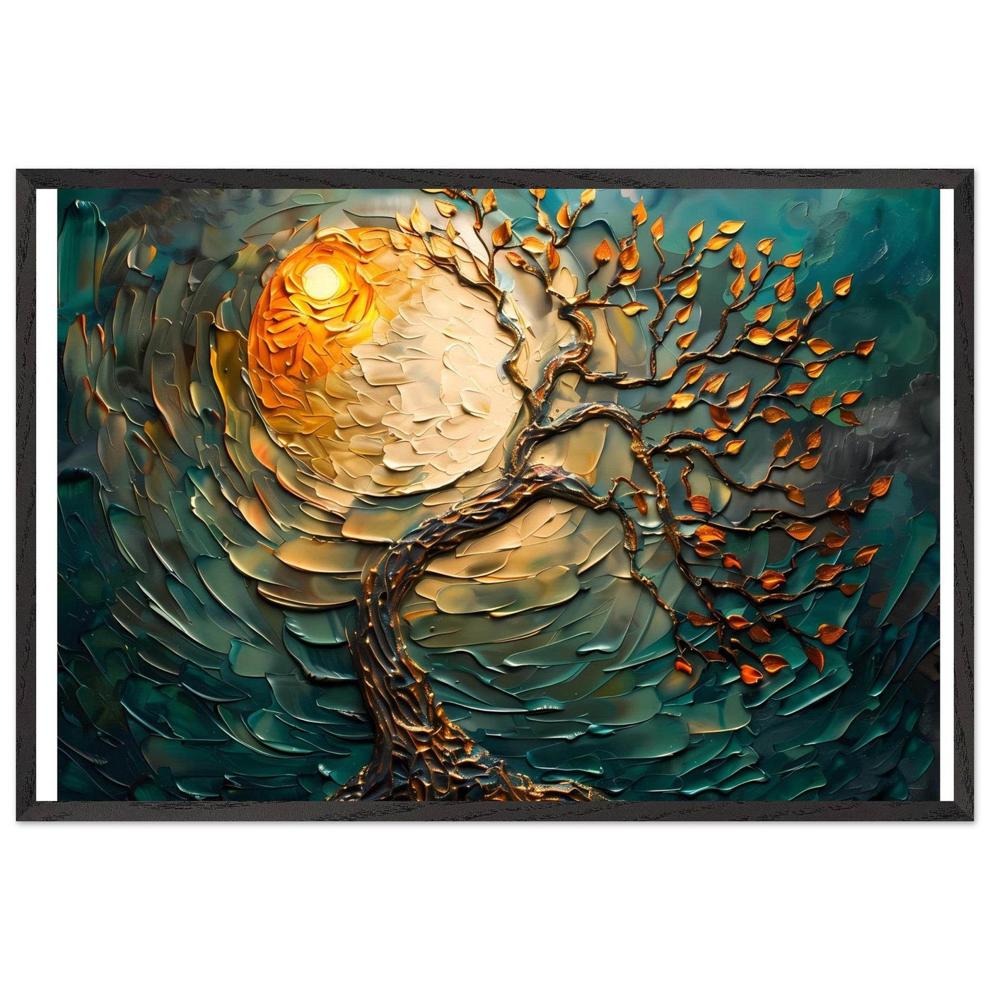 Golden Sunset Emerald Tree of Life Jewelry - Vibrantwalls