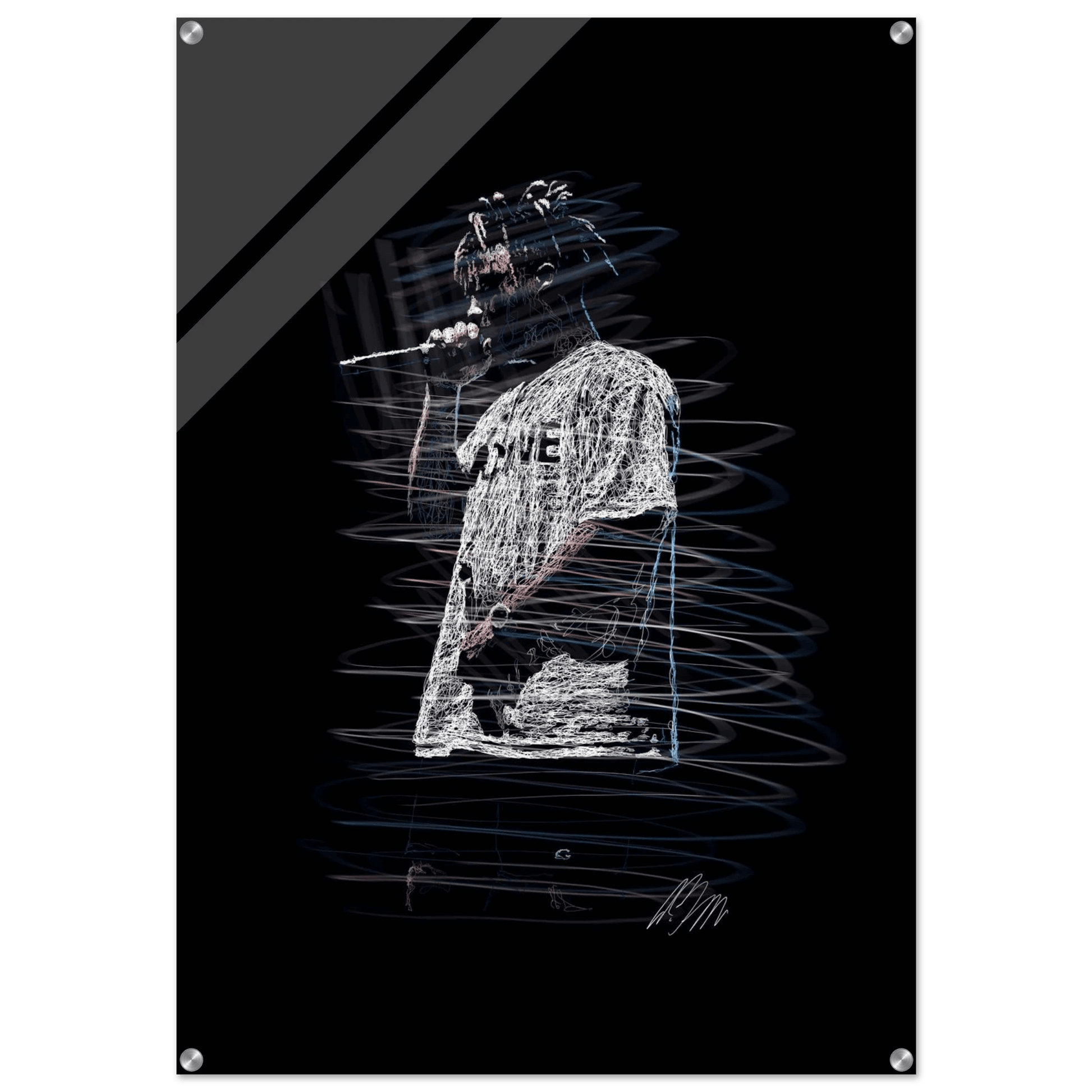 Phantom Echoes Acrylic Print - Modern, Luminous Wall Art Available in Multiple Sizes - Vibrantwalls