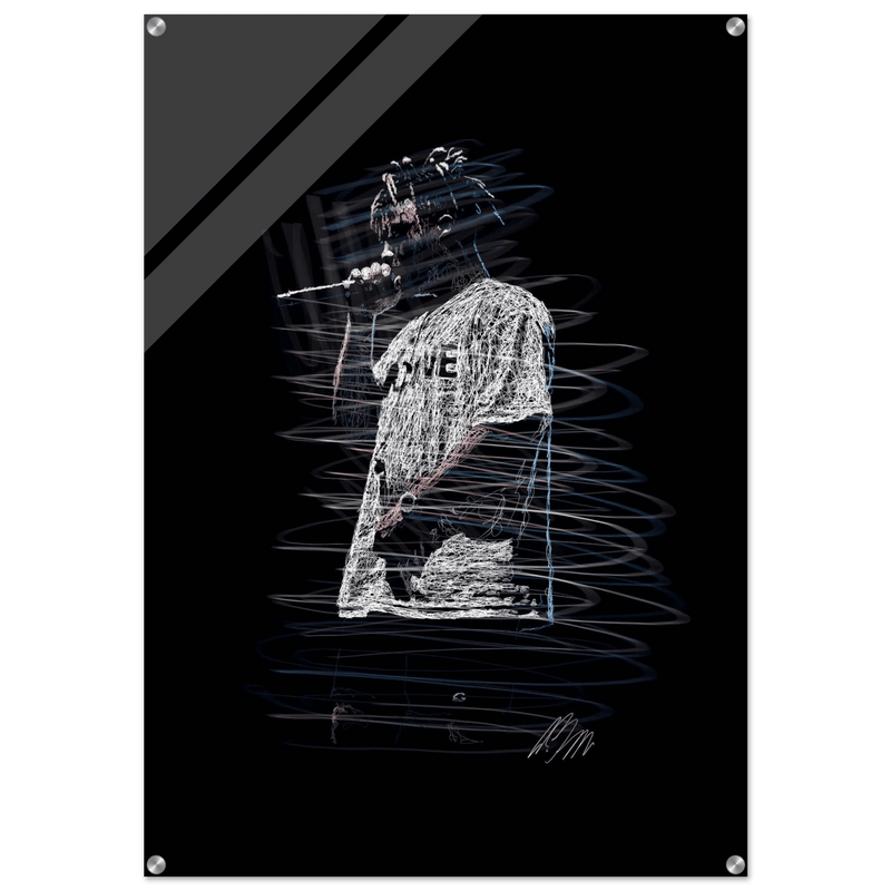 Phantom Echoes Acrylic Print - Modern, Luminous Wall Art Available in Multiple Sizes - Vibrantwalls