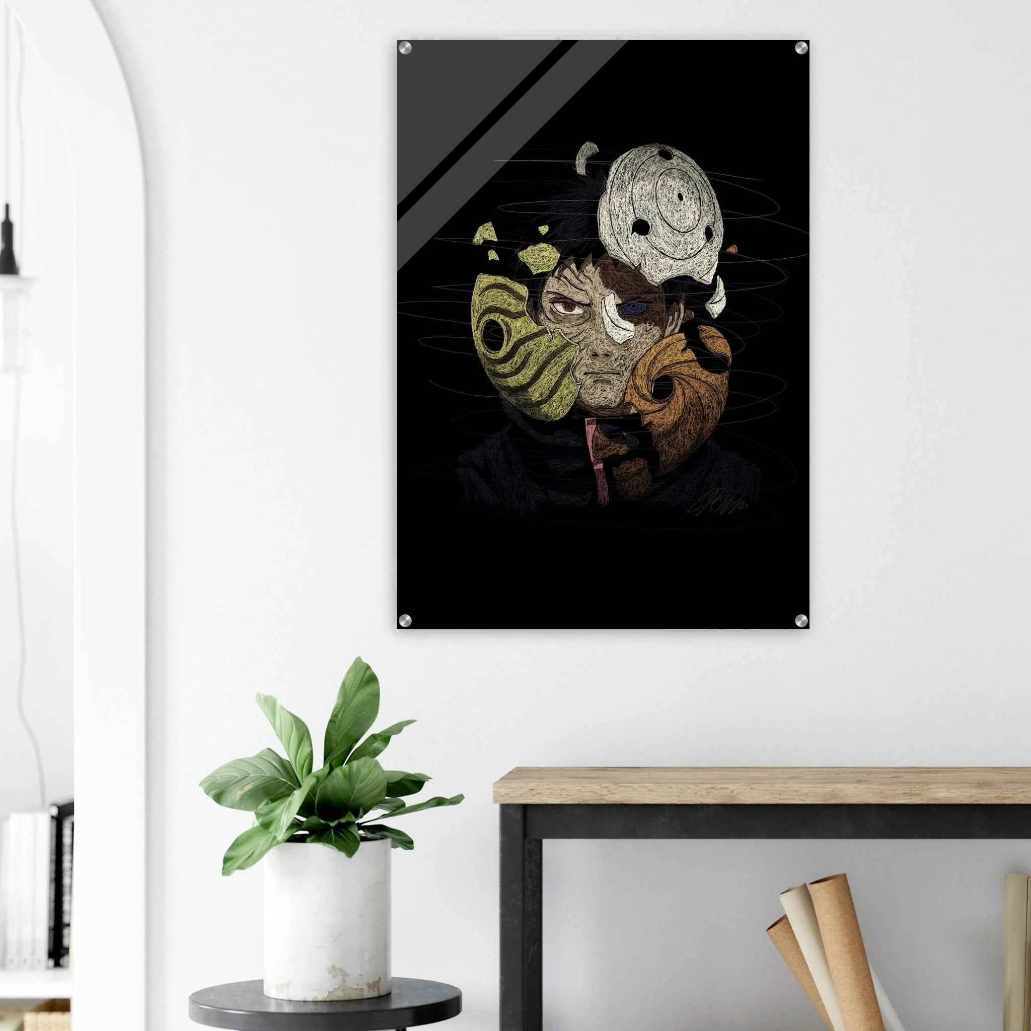 Anime Warrior Acrylic Print – Dynamic, Textured, Modern Wall Art in various sizes - Vibrantwalls
