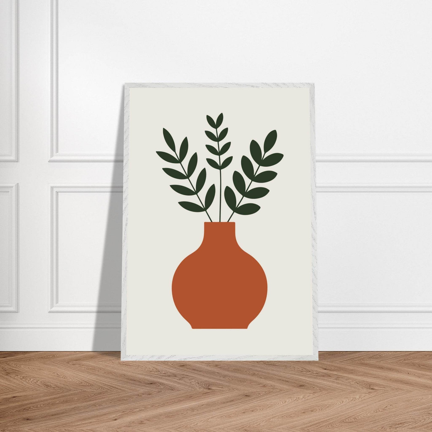 Terracotta Vase Greenery - Vibrantwalls