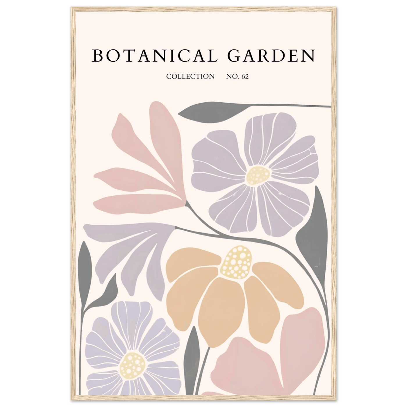 Botanical Garden Framed Posters – Soft Hues & Abstract Floral Prints | Ready-to-Hang Wall Art - Vibrantwalls