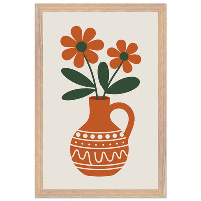 Abstract Floral Vase Art - Vibrantwalls