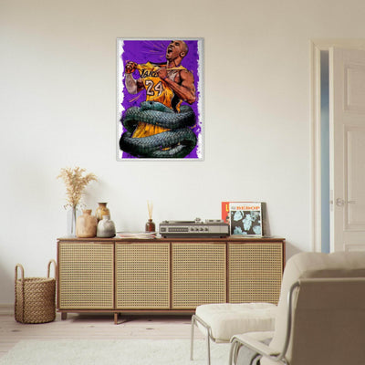 Kobe Bryant 'Black Mamba' Pop Art Poster – Eco-Friendly, Framed & Ready to Hang - Vibrantwalls