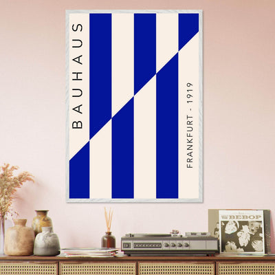 Bauhaus Ausstellung 1923 Blue & Cream - Vibrantwalls