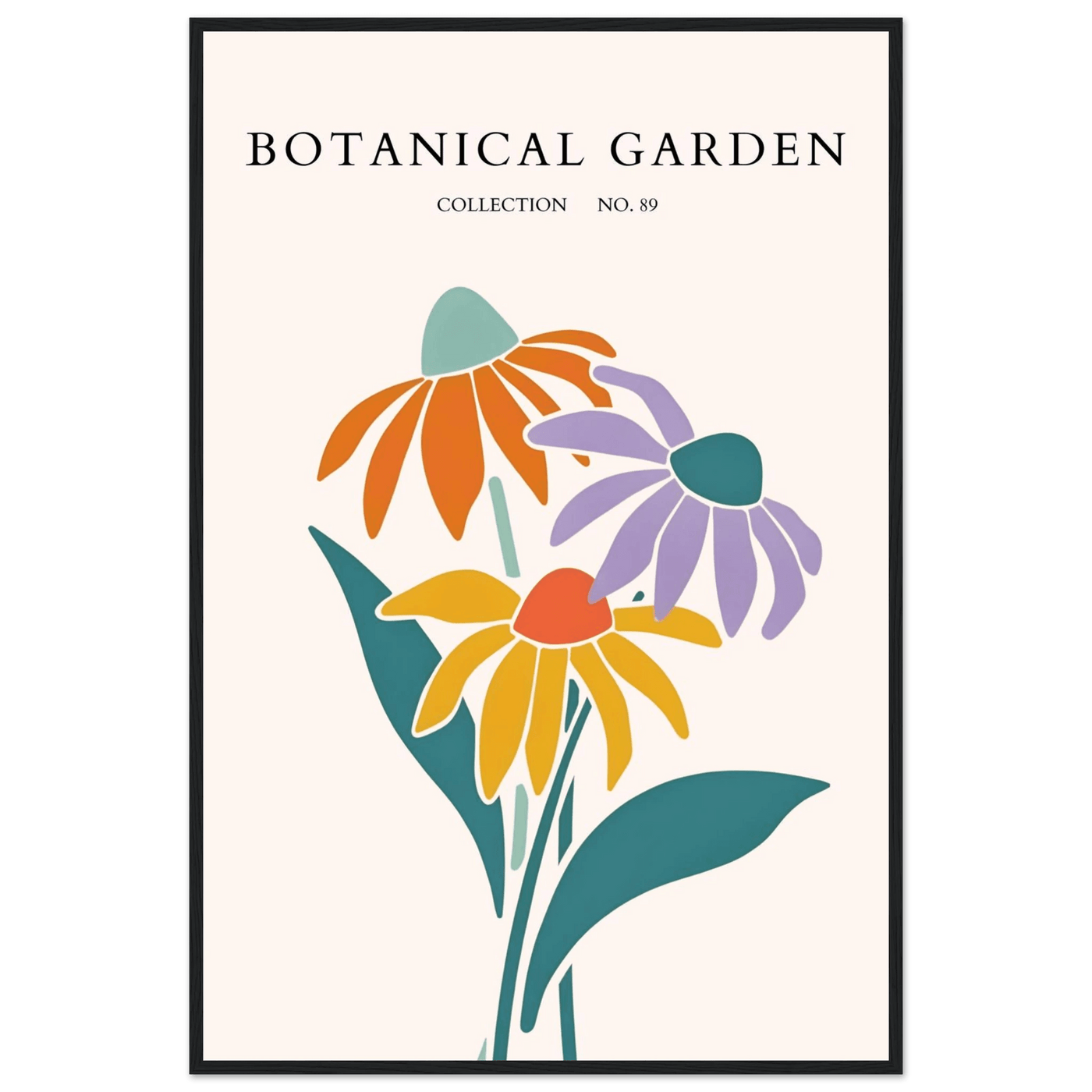 Botanical Garden Collection Framed Poster – Abstract Floral Art Print | Vibrant Colors, Ready-to-Hang - Vibrantwalls