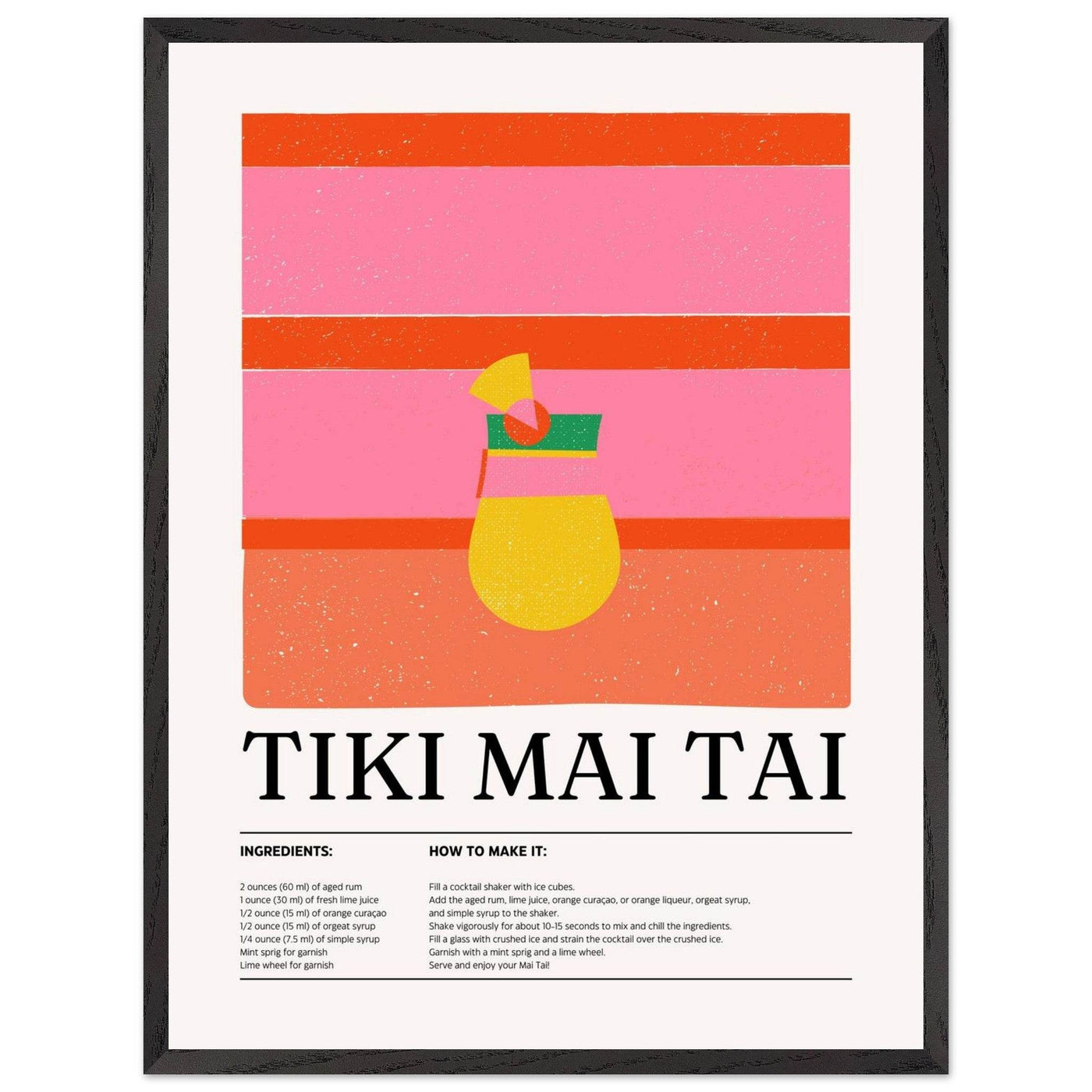 Vibrant Tiki Mai Tai Cocktail Recipe - Vibrantwalls