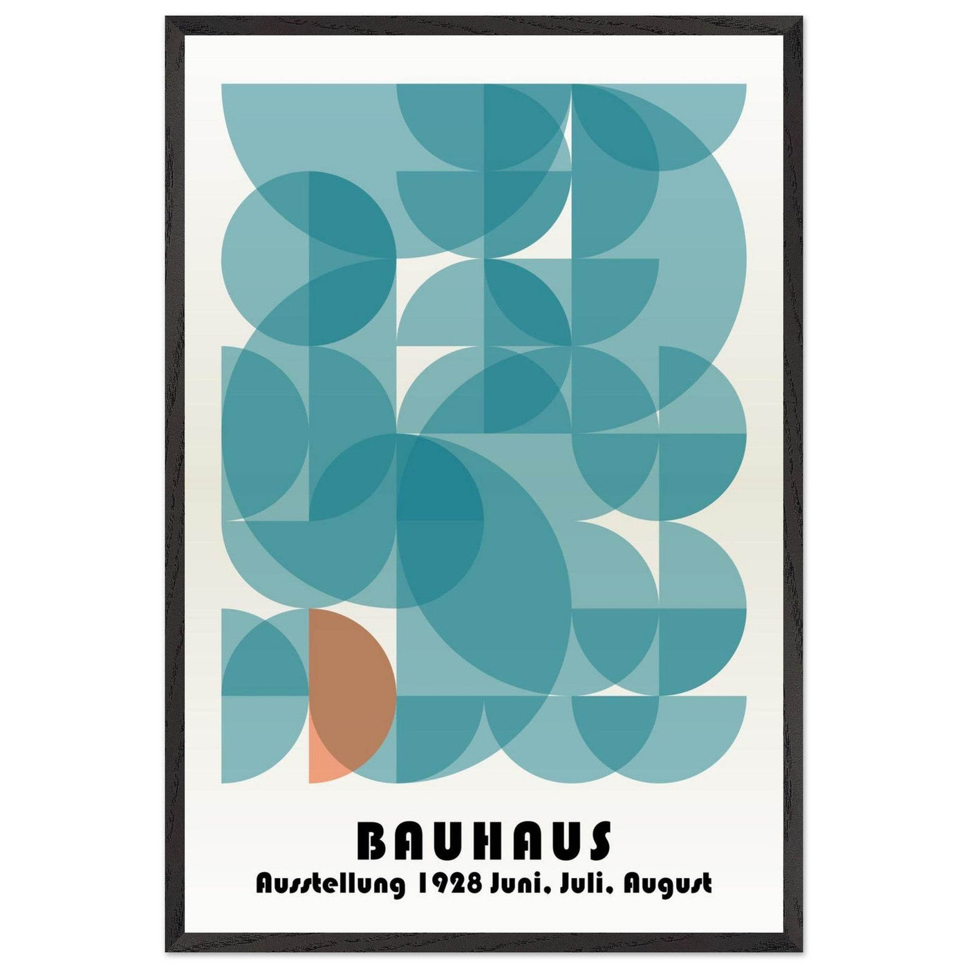 Bauhaus Geometric Art Decor in Teal & Orange – Stylish Modern Decor for Trendy Spaces - Vibrantwalls