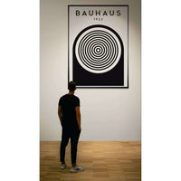 Bauhaus Black White Concentric Circle Wall Art - Vibrantwalls